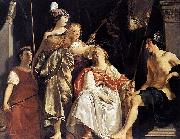 Abraham van den Tempel Minerva Crowns the Maid of Leiden oil on canvas